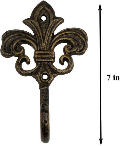 Wall Mounted Cast Iron Home Decor Single Hook with Unique Design (Spire)...