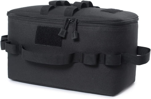 Tactical Camping Storage Bag 11L Tactical Utility Tote Bag Camping Cookware Organizer Trunk Organizer with Shoulder Strap (Black)...