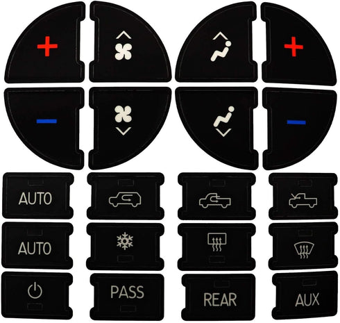 SecosAutoparts AC Panel Decals & Radio Button Repair Decal Set AC Controls AC Dash Button Sticker Repair Kit Compatible with GMC Compatible with C...