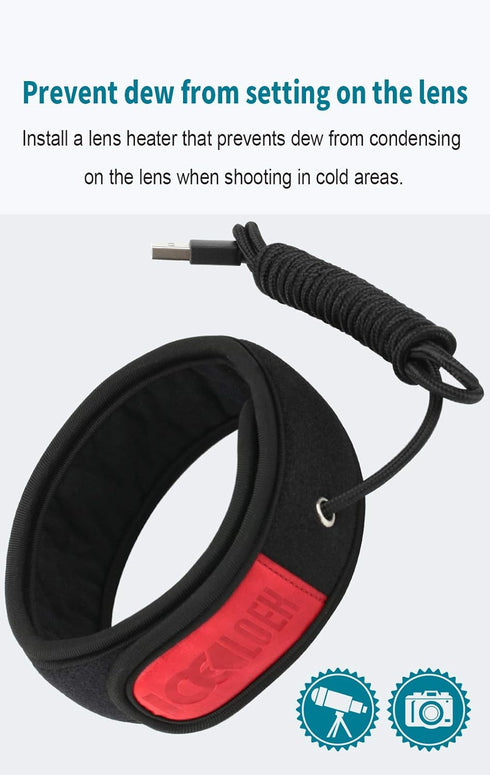 Lens Heater?LOSHARP Dew Heater for Camera Lens USB Lens Heater Warmer for Heating and defogging of Camera and Observation Mirror in Extremely Cold...