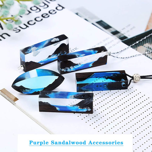 iSuperb 5 pieces Wooden for Resin Epoxy Craft, Resin Wood Pendant Accessories for DIY Jewelry Making Necklace, handmade art designer landscape Nat...