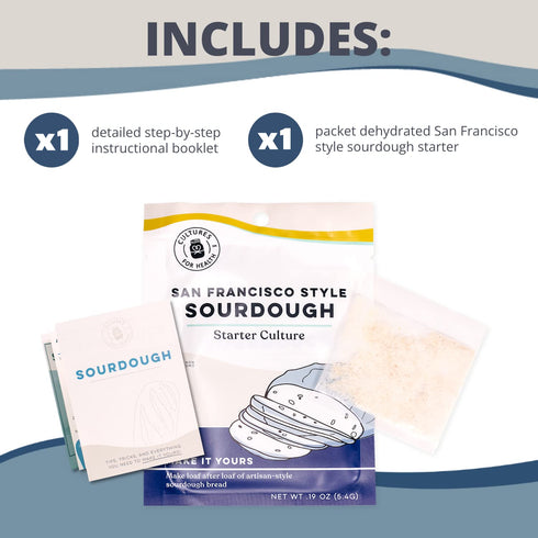 Cultures for Health San Francisco Sourdough Style Starter Culture | Homemade Artisan Bread | Heirloom, non-GMO | Live Culture Bread Mix | Easy to ...