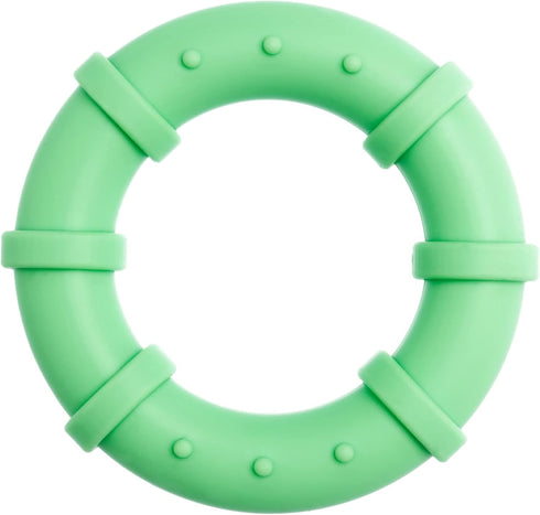 Dog chew Toys for Aggressive chewers Small Breed Non Toxic Silicone Long Lasting Dog Toys Ring Toy for Healthy Teeth (Green)...