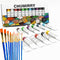 Jinzi Non-Toxic Stained Glass Paint, Top Permanent Glass Paint, Lacquer Stained Glass Art Paint, Glass Paint with 10 Pieces Nylon Hair Brush...