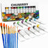 Jinzi Non-Toxic Stained Glass Paint, Top Permanent Glass Paint, Lacquer Stained Glass Art Paint, Glass Paint with 10 Pieces Nylon Hair Brush...