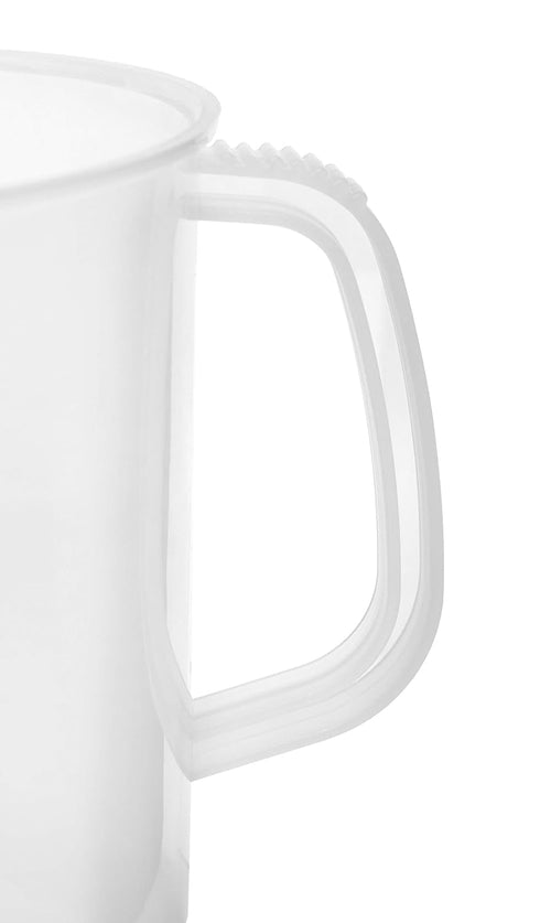 EISCO Plastic Pitcher, 2000mL (2L) - Short Form, Euro Design - Molded Graduations - Chemical Resistant & Autoclavable Polypropylene - Measuring Ju...