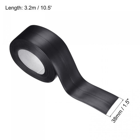 uxcell Waterproof Seal Caulk Strip Tape Self Adhesive 1.5"W x 10.5'L PVC Sealing Tape for Kitchen Bathroom Black...