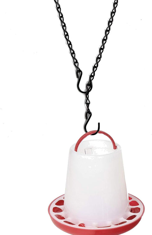 S Hook Steel Hanging Harness Chain for Hanging Poultry Drinker Feeder, Adjustable 40" Long, Tested Hold 30lb Weight...