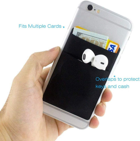 Cell Phone Stick on Wallet, Credit Card, ID Card Holder, 3 Pack 3M Self Adhesive Card Holder Stick on Phone Sleeves with Pocket for Most Smartphon...