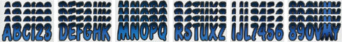 Hardline Products Series 200 Factory Matched 3-Inch Boat & PWC Registration Number Kit, Blue/Black - BLBKG200...