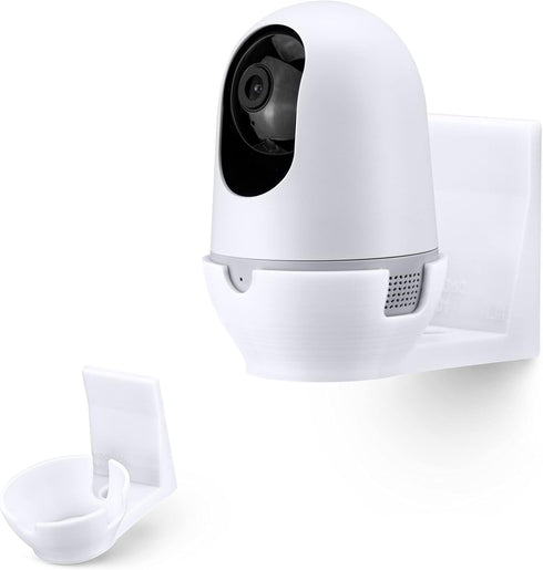 Adhesive Wall Mount for Nooie Cam 360 Baby Monitor Camera Shelf Holder, Easy to Install, No Tools Needed, No Mess, No Drilling, Strong Mount, Whit...
