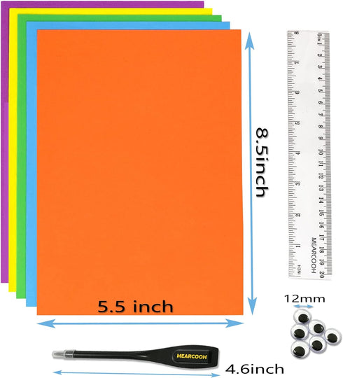 84PACK Foam Craft Sheets 8.5x5.5 inch Eva Color Bulk Foam Paper Set for Kids Classroom Art Craft Projects DIY Handcraft by MEARCOOH...