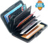 Credit Card Holder Mini RFID Blocking Aluminum Wallet Slim Metal Hard Case Travel Wallet ID Case for Women and Men-Mini Flowers...