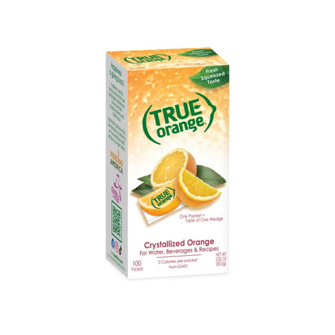 TRUE ORANGE Water Enhancer, Bulk Dispenser Pack - 100 Count (Pack of 1)| Zero Calorie Flavoring | For Water, Bottled Iced Tea & Recipes Flavor Pac...