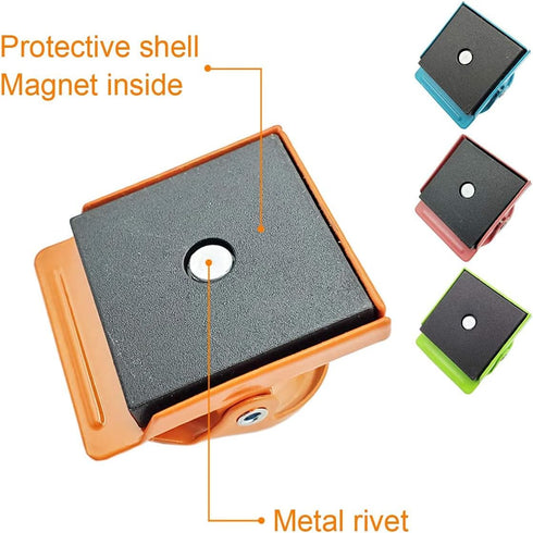 Magnetic clicps-Magnetic Hooks Strong Refrigerator Magnets Whiteboard Wall Fridge Magnetic Memo Note Clips-Multiclolor (8 pcs)...