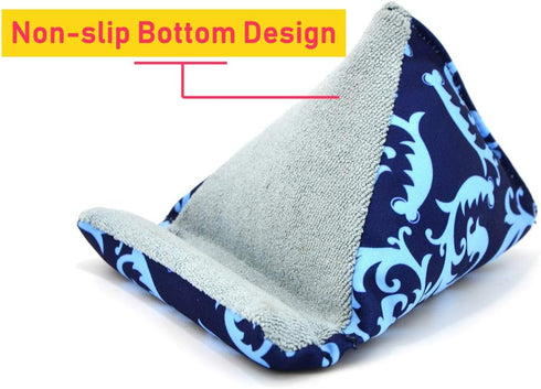 Phone Holder for Desk Phone Pillow Stand for iPhone 15 16 pro, Handmade Fabric Phone Stands Bean Bag Phone Holder for iPhone 13 (Blue)...