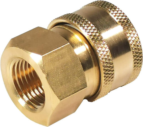 YAMATIC Pressure Washer Quick Connect,3/8 Quick Connect Fitting, 3/8'' Female NPT x 3/8'' Quick Connect, 3/8" Inch Brass Female Quick Connect Coup...