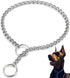 Dog Collar Slip Collar Metal Collar Chewproof P Collar Heavy Chain Dog Training Collar Choke Collar Adjustable Weather Proof Alloy Collars for Sma...