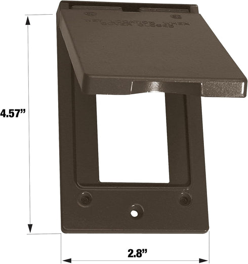 Sigma Electric, Bronze Sigma Engineered Solutions, Weatherproof 14248BR 1-Gang Vertical GFCI Cover, No Size...