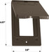 Sigma Electric, Bronze Sigma Engineered Solutions, Weatherproof 14248BR 1-Gang Vertical GFCI Cover, No Size...