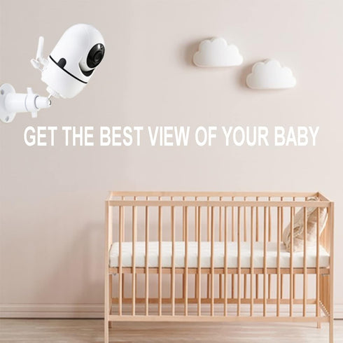 LEFXMOPHY Wall Mount Compatible with HelloBaby HB65 Baby Camera Adjustable Metal Holder Stand (Not for Monitor, Cam Not Include)...