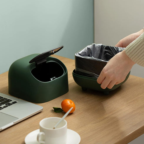 Desktop Small Garbage Bag Mini Trash Can Bag Suitable for Office, Bedroom, Desktop, 10 Rolls/200 Count, Gray...