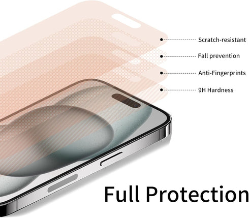 2 Pack Privacy Screen Protector for iPhone 15 Pro Max Tempered Glass for iPhone15 ProMax 6.7inch Anti-Spy Private Glass Anti-Blue Light Eye Protec...