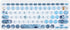 Silicone Keyboard Cover Skin for Logitech K380/Pebble Keys 2 K380s Multi-Device Bluetooth Keyboard, Gray Blue Flowers...