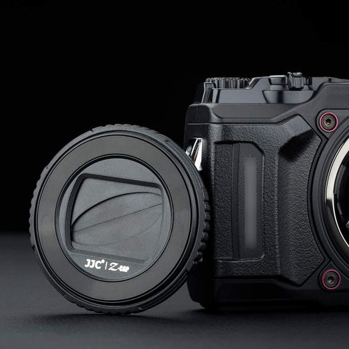JJC LB-T01 Lens Cap Cover Protector for Olympus TG-7 TG7 TG-6 TG6 TG-5 TG5 TG-4 TG4 TG-3 TG3 TG-2 TG2 TG-1 TG1 Tough Waterproof Camera, Rotate to ...