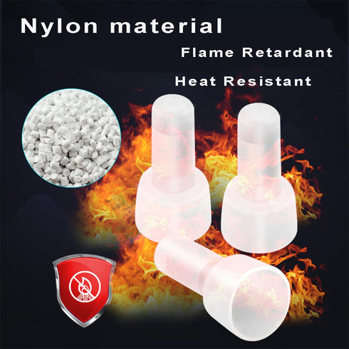 50pcs Closed End Crimp Connectors, AWG8-6 Insulation Wire End Caps Protective Nylon Wire Crimps Terminal (CE8)...