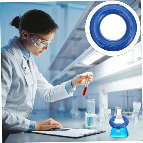 Healifty 1pc Erlenmeyer Flask Weight Ring Boiling Bottle Ring Lab Equipment Experiment Flasks Weight Rings Lead Ring Flask Weight Erlenmeyer Flask...