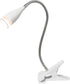 Simple Designs LD2005-WHT Flexible Gooseneck LED Clip Light Desk Lamp, White...