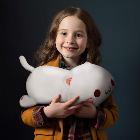 Super Soft 13.7" Cute Cat Kitten Doll Plush Toy Kawaii Anime Plush Cute Stuffed Animal Cat Toys for Kids Girls Boys Cat (White)...