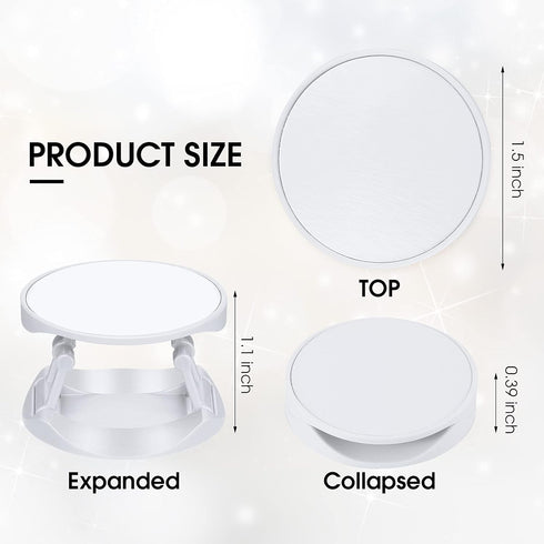 Frienda Slimline Phone Stand, 40 Pieces, White, Suitable for Tablets and Phones, Easy to Install, Foldable, Adjustable Viewing Angle, Ideal for Da...