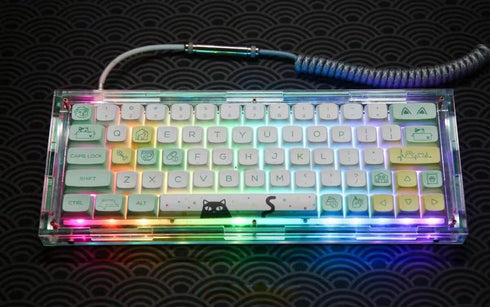 Cat Theme -135 Key XDA Standard Opaque Mechanical keycap Support Most Keyboards PBT Material (61-131 Keys)...