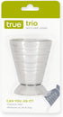 True Trio Multi-Unit Drink Measure, Shot Measuring Cup with Oz, Ml, and Tbsp Markings, Stainless Steel 2.5oz Set of 1...
