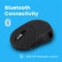 Perixx PERIMICE-802B Wireless Bluetooth Mouse - Portable Design for Windows, iOS, and Android Tablet - Black Rubber Black...