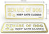 Beware of Dog Signs for Fence 4 Pack 7.9" x 3.1" Double Layer Gold with White Acrylic Dog Sign for Fence Beware of Warning Signs, Include Adhesive...