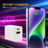 2Pack Set USB C Charger Block, 6.6 FT USB C to USB C Cable, Fast Charging Block Cube Brick Plug Adapter Compatible for with iPhone 15 Pro Max Plus...