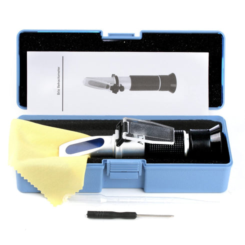Brix Meter Refractometer 0~32%, Handheld Brix Refractometer Sugar Content Test, High Accurate Brix Measurement Tool with ATC for Fruit Beverages &...