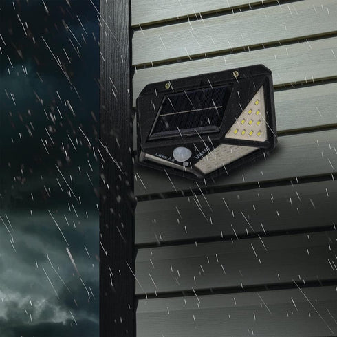 LitezAll Solar Security Light | 300 Max Lumens | Motion Activated Up to 16' | 3 Modes | Water Resistant IP55 Rated | Installation Hardware Include...
