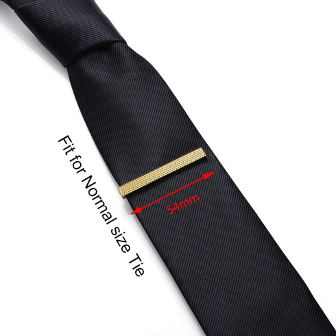 HONEY BEAR Mens Tie Clips Bar Normal Size Steel for Business Wedding Gift 5.4cm...