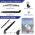 Rear Wiper Arm Blade Assembly Compatible with 2007-2018 Jeep Wrangler JK Rear Window Wiper Kit, Replacement for 68002490AB, 68002491AA...