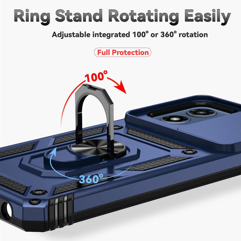 for Motorola Moto G 5G 2024 / Moto G Play 5G 2024 Case with Camera Lens Cover HD Screen Protector, Dual Layer Military-Grade Drop Tested Magnetic ...
