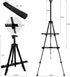 Portable Artist Easel Stand, Metal Tripod Adjustable Easel for Painting Canvases Height from 17 to 66 Inch,Carry Bag for Table-Top/Floor Didplayin...