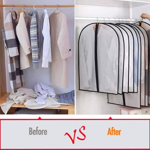Hanging Garment Bag Suit Bags for Closet Storage (Set of 12) Garment Bags for Hanging Clothes Travel with Zipper for Suit Sweaters Travel Laundry ...