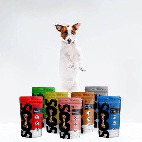 SOOS Cod and Pumpkin Dog Treats Training Dog Treats Dog Chews Cat Treats All Natural Dogs and Cats Wellness Treat for Pets - 1x Pack 85gr / 3oz...
