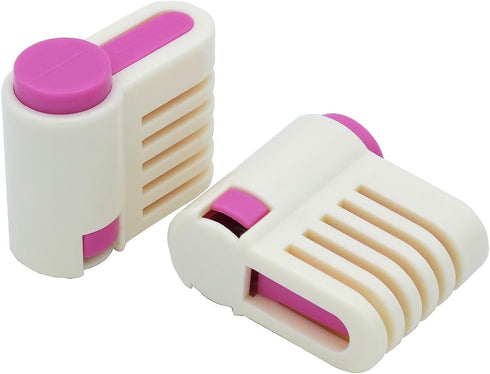 2PCS DIY Cake Slicer, Stratification Auxiliary, Bread Slice, Toast Cut, 5 Layers Leveler Slicer, Kitchen Fixator Tool (2, Rose Red)...