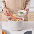 Microwave Rice Cooker Steamer, 2L Rice Maker Pasta Cooker with Strainer & Steamer Basket, MIATTCLD BPA Free Plastic Microwaveable Cookware Set for...
