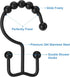 Shower Curtain Hooks Rings, TENOVEL Double Sided Shower Hooks Rust Proof for Bathroom Shower Rods Curtain, Durable Stainless Steel Bathroom Shower...